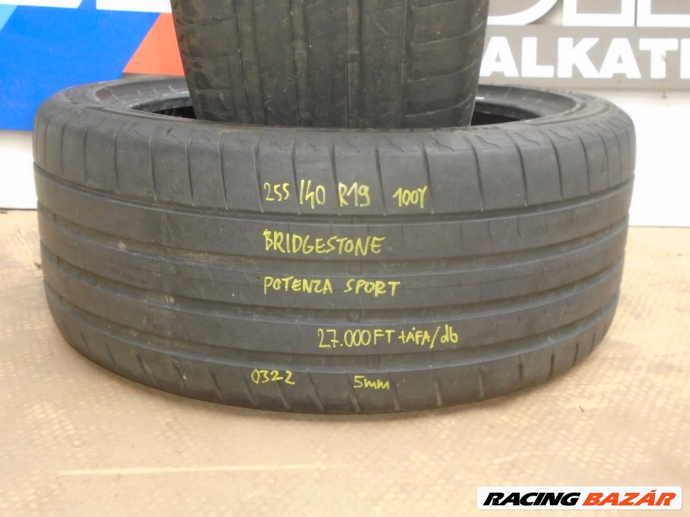 ÁR/DB! [GYÁRI BONTOTT] NYÁRI GUMI - 255 / 40 R19 - 100Y - BRIDGESTONE - POTENZA SPORT  - DOT: 0322 ; 5MM 3. kép